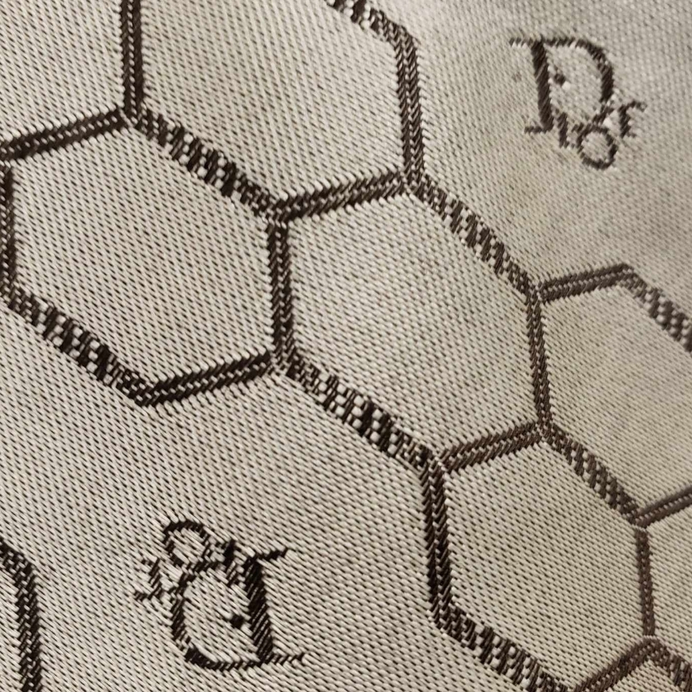 CHRISTIAN DIOR 80s Beige Bag Honeycomb Sacs De Beaute Cosmetic Bag Unisex NEW - Picture 11 of 16